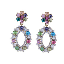 Load image into Gallery viewer, BRILLIANT MULTI COLOR DANGLING EARRING 2&#39; INCH (#201)