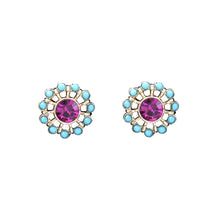 Load image into Gallery viewer, STAR STUD BRILLIANT RED &amp; BLUE STUD EARRINGS (#208)