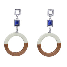 Load image into Gallery viewer, CIRCLE DANGLING EARRING RESIN ARRINGS 2.5&#39; INCH  (#214)