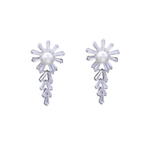 Load image into Gallery viewer, WHITE COLOR AND PEARL EARRINGS 1&#39; INCH   (#215)