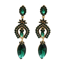 Load image into Gallery viewer, GREEN DANGLING EARRING BRILLIANT GREEN THEME 3&#39; INCH (#225)