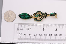 Load image into Gallery viewer, GREEN DANGLING EARRING BRILLIANT GREEN THEME 3&#39; INCH (#225)