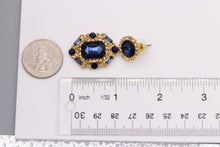 Load image into Gallery viewer, BLUE DANGLING EARRING BRILLIANT ANTIQUE BLUE THEME 1.5&#39; INCH (#226)