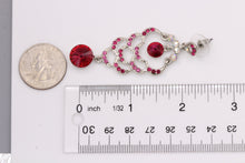 Load image into Gallery viewer, RED DANGLING EARRING BRILLIANT RED THEME 3&#39; INCH (#230)