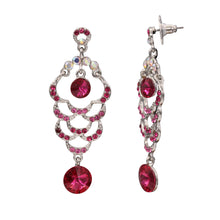 Load image into Gallery viewer, RED DANGLING EARRING BRILLIANT RED THEME 3&#39; INCH (#230)