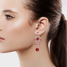 Load image into Gallery viewer, RED DANGLING EARRING BRILLIANT RED THEME 3&#39; INCH (#230)