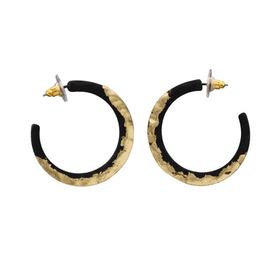 ANTIQUE STYLE HOOP EARRINGS ALLOY METAL 1.5' INCH  (#231)