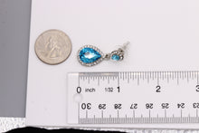 Load image into Gallery viewer, BLUE DANGLING EARRING BRILLIANT COLOR 1&#39; INCH (#232)