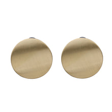 Load image into Gallery viewer, ROUND CRICLE GOLD TONE EARRINGS ALLOY METAL 1.5&#39; INCH  (#234)