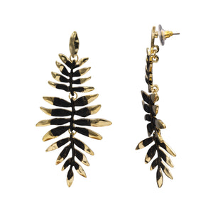 UNIQUE DANGLING METALS TWO TONE EARRING 3' INCH (237)