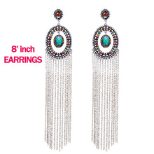 Load image into Gallery viewer, Very Long Earrings Approx 8&#39; Inch long Dangling Fashion Statement (#81)