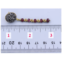 Load image into Gallery viewer, DANGLING RED EARRINGS VINTAGE STYLE - REAL RUBY GEMSTONES (#8)