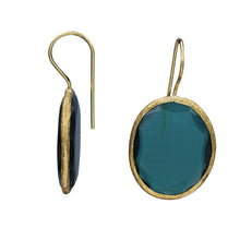 Load image into Gallery viewer, Turquoise Color Candy Style dangling drop glass Earrings (#10)