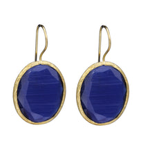 Load image into Gallery viewer, Dark Blue Candy Style dangling drop Glass Earrings (#11)