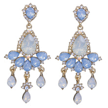 Load image into Gallery viewer, Dangling Blue Chandelier Earrings 2.5 inch (#13)