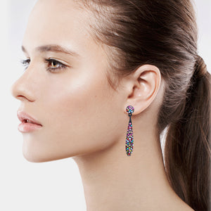 MULTI COLOR EARRINGS - BRIGHT COLOR STONES (#100)