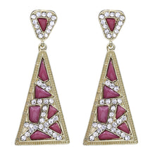 Load image into Gallery viewer, DANGLING CHANDELIER EARRINGS BRILLIANT COLORS (#109)