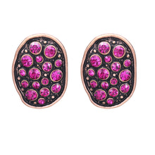 Load image into Gallery viewer, BRILLIANT RED COLOR STATEMENT LARGE STUDS  EARRINGS (#110)