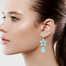 Load image into Gallery viewer, Dangling Light Blue-ish Color Earrings Chandelier 2&#39; Inch (#107)