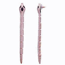 Load image into Gallery viewer, LONG SNAKE EARRINGS 5&#39; INCH DANGLING  FASHION EARRINGS (#153)