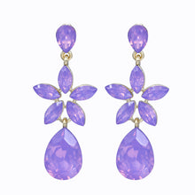 Load image into Gallery viewer, Long Dangling Purple Color Earrings Chandelier Approx 2&#39; Inch (#155)