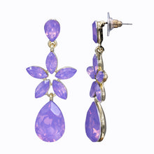 Load image into Gallery viewer, Long Dangling Purple Color Earrings Chandelier Approx 2&#39; Inch (#155)