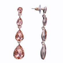 Load image into Gallery viewer, Long Dangling Peach Chandelier Earrings Approx 2.5 inch (#158)