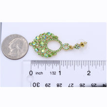 Load image into Gallery viewer, CHANDELIER EARRING BRILLIANT GREEN COLOR (#160)