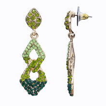 Load image into Gallery viewer, GREEN DANGLING CHANDELIER EARRINGS FASHION EARRINGS (163)