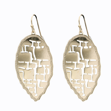 GOLD TONE EARRINGS FASHION ALLOY METAL (#165)