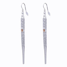 Load image into Gallery viewer, SILVER TONE LONG BAR EARRINGS 3&#39; Inch long bar Earrings (#166)