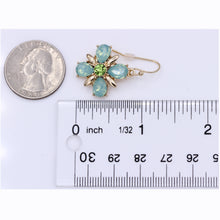 Load image into Gallery viewer, CLASSIC LOW DANGLING BLUE GREEN EARRINGS (#170)