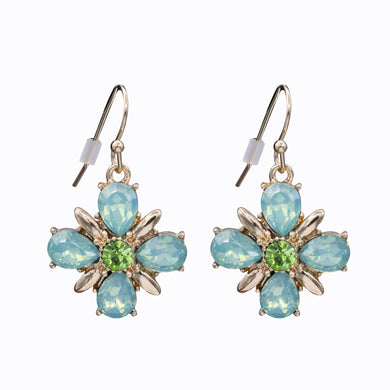 CLASSIC LOW DANGLING BLUE GREEN EARRINGS (#170)