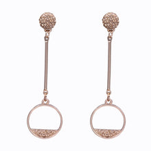 Load image into Gallery viewer, DANGLING BAR EARRINGS MODERN STYLE ROSE TONE 2.5&#39; inch  (#175)