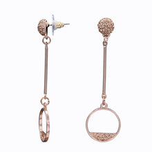 Load image into Gallery viewer, DANGLING BAR EARRINGS MODERN STYLE ROSE TONE 2.5&#39; inch  (#175)