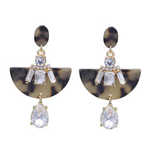 Load image into Gallery viewer, DANGLING EARRINGS RESIN &amp; RHINESTONES EARRINGS 2&#39; INCH (#178)