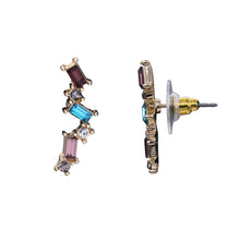 Load image into Gallery viewer, ZIG ZAG MULTI COLOR BAR EARRINGS 1&#39; INCH (189)