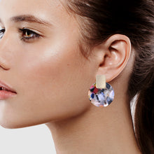 Load image into Gallery viewer, Round Multi Color Resin Fashion Dangling Circle Earring (#190)