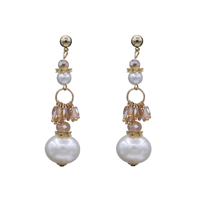 Long Pearl Earrings Dangling Pearl Other Stones  (#196)