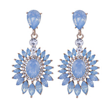 Load image into Gallery viewer, Long Dangling Blue Chandelier Earrings 2.5 inch (#66)