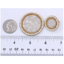 Load image into Gallery viewer, ROUND WHITE EARRING RESIN CIRCLE OF LIFE TRENDY WHITE EARRINGS (70)