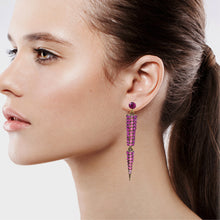 Load image into Gallery viewer, SPIKE DANGLING EARRINGS RED FASHION CHANDELIER EARRING TRENDY (#77)