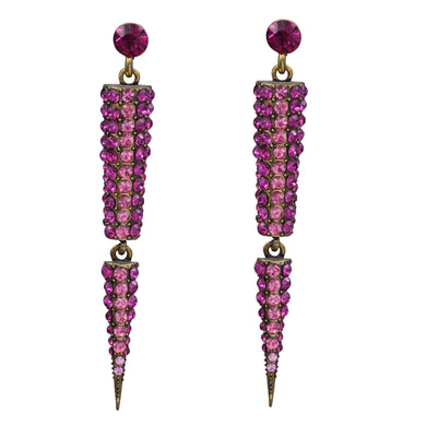 SPIKE DANGLING EARRINGS RED FASHION CHANDELIER EARRING TRENDY (#77)