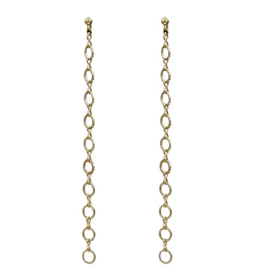 LONG CHAIN CHANDELIER EARRINGS 5' INCH DANGLING CHAIN FASHION EARRINGS (#80)