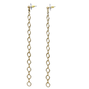 LONG CHAIN CHANDELIER EARRINGS 5' INCH DANGLING CHAIN FASHION EARRINGS (#80)