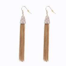 Load image into Gallery viewer, LONG TASSEL EARRINGS DANGLING FASHION EARRING 3&#39; INCH LONG DANGLE (#99)