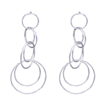 Load image into Gallery viewer, Dangling Circles Chandelier Circle Earrings 3&#39; inch long (#18)