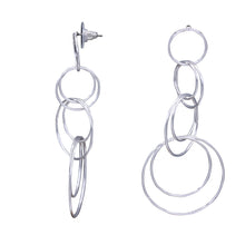 Load image into Gallery viewer, Dangling Circles Chandelier Circle Earrings 3&#39; inch long (#18)