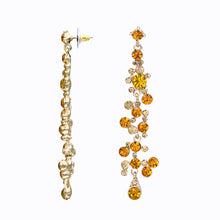 Load image into Gallery viewer, Long Dangling Yellow Earrings Chandelier Approx 3.5&#39; Inch (#26)