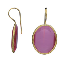 Load image into Gallery viewer, Light Red Candy Style dangling drop glass Earrings (#28)